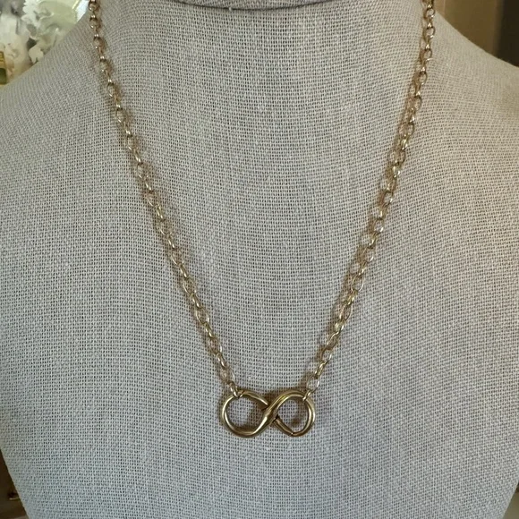 14K GOLD OVAL CHAIN CONNECTOR NECKLACE - does not include infinity connector - Picture 2 of 7
